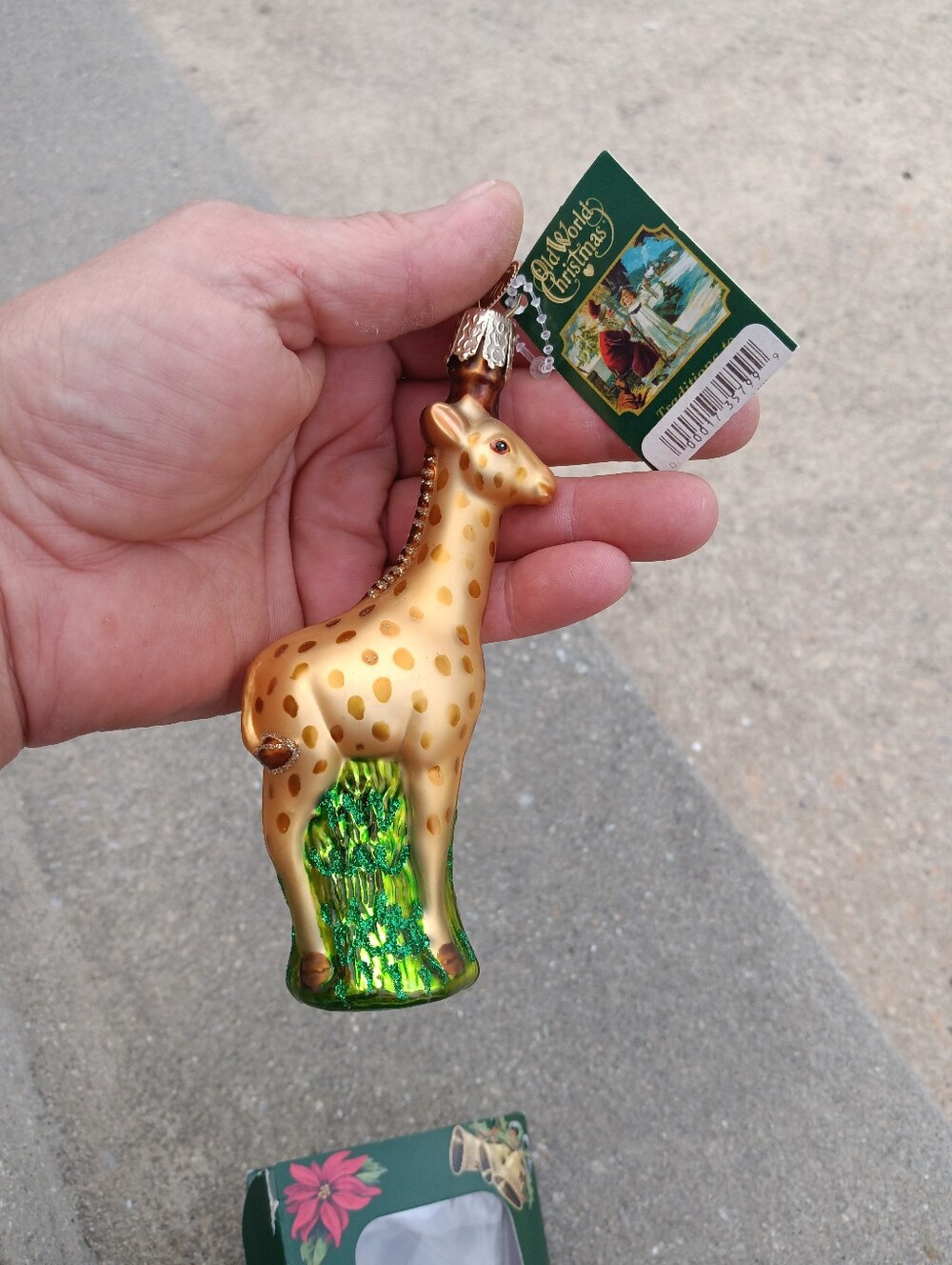 Old World Christmas Giraffe Glass Ornament Safari Zoo